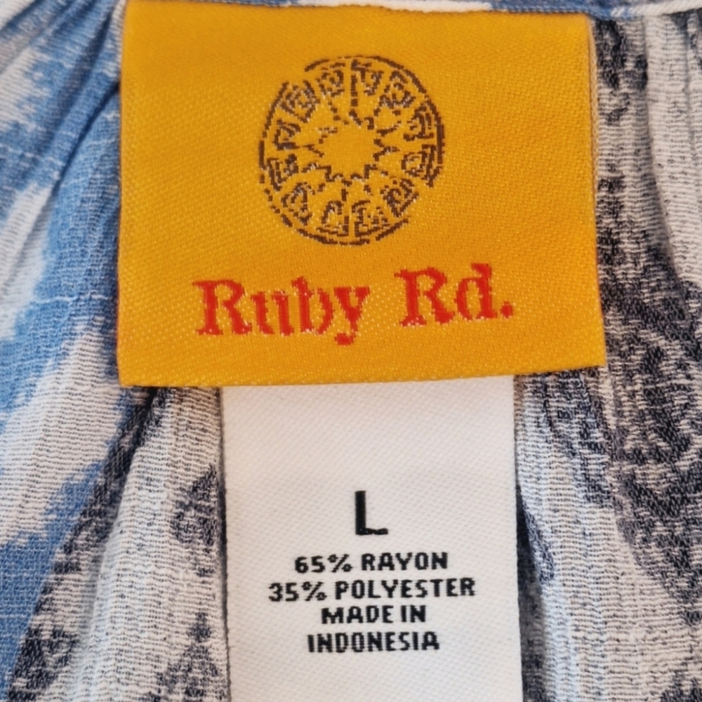 Ruby Rd blue patchwork blouse - Picture 5 of 5